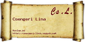 Csengeri Lina névjegykártya